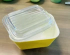 Vintage PYREX 1-1/2 Cup Refrigerator Dish 501B With Lid Yellow 11