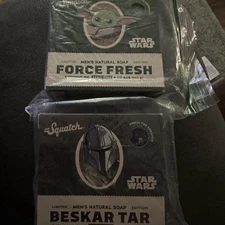 Dr Squatch Star Wars the Mandalorian Beskar Tar Fresh Force Soap Bar Set