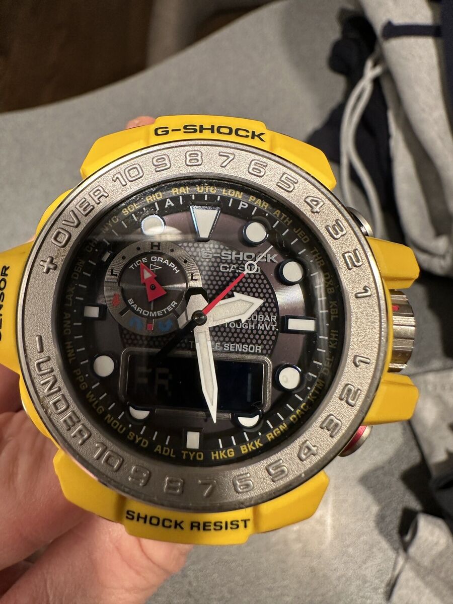 Casio G-Shock Gulfmaster GWN-1000-9A Men's Wristwatch Yellow Casio G-Shock Gulfmaster GWN-1000-9A Men's Wristwatch Yellow