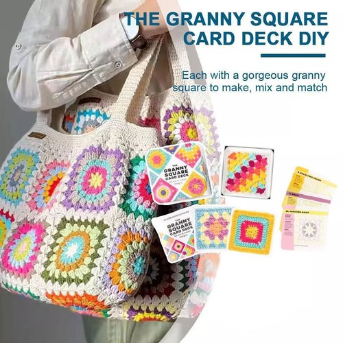 The Granny Square Card Deck -50 Mix & Match Designs Crochet Book Friend Gift NOD - Picture 14 of 16