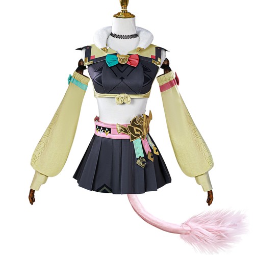 Cosplay Genshin Impact Varesa Perücken Kostüm Kleid mit Schwanz Halloween-Anzüge - Bild 4 von 26