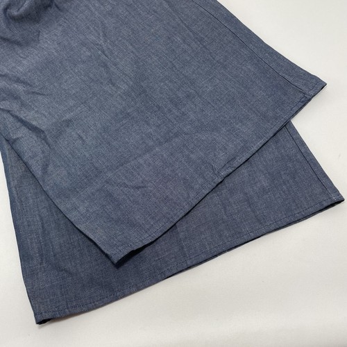 Lily Black Pants Flare Wide Crop Capri Women Size S Chambray Casual Lounge Beach - Picture 5 of 10