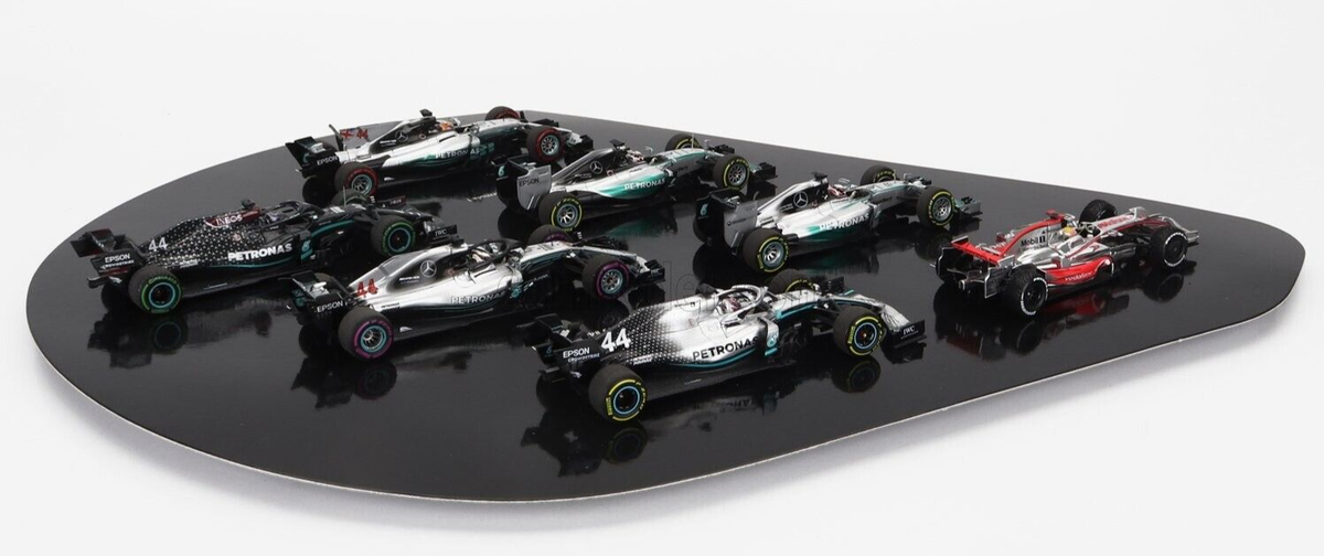 Minichamps Scale 1:43 Model Car Lewis Hamilton Set 7 Cars World
