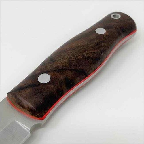 Mk II TBS Wolverine Puukko Bushcraft Knife - Standard Sheath - Turkish Walnut - Picture 4 of 11