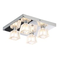 4-light Bathroom Ceiling Lighting Chrome Non-dimmable Energy Efficient Fixture 4-light Bathroom Ceiling Lighting Chrome Non-dimmable Energy Efficient Fixture