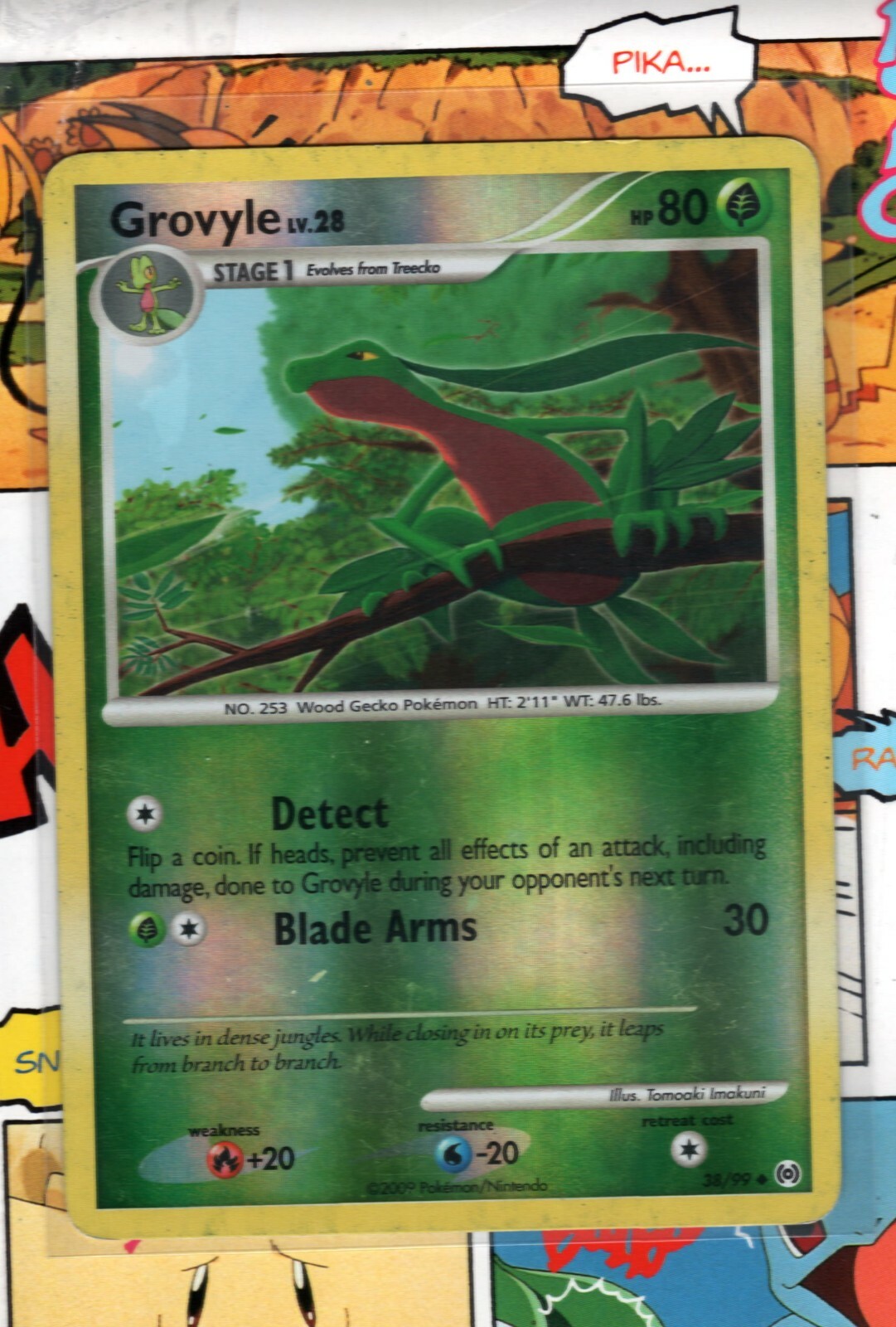Pokemon TCG Grovyle 38/99 Reverse Holo Platinum: Arceus LP