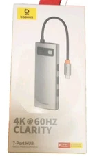 Baseus USB C Hub (100W) Multiport Adapter with 4K@60Hz HDMI, USB C Dock 7 in 1