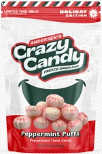 Andersen's Peppermint Puffs Crazy Candy Freeze-Dried Fun, 12 bags