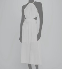 $465 Alice + Olivia Women's White Faith Open-Back Dress Size 14