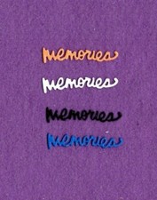 MEMORIES 3 die cuts scrapbook cards