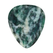 Qinghai Kunlun Jade Stone Guitar Pick - 3.0mm 351 Shape Handmade Exotic Plectrum