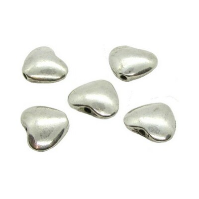 Lot De 250 Perles Intercalaires Spacer En Forme De Cœur Doré - Dimensions 5x5,5x3,5 Mm, Trou 1,3 Mm