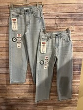 Wrangler Jeans Boys Size 10 Loose Blue Denim Loose Fitting Jeans 2 Pairs NEW