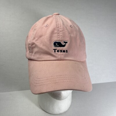 Texas Vineyard Vines Hat Pink Logo Whale Adjustable Baseball