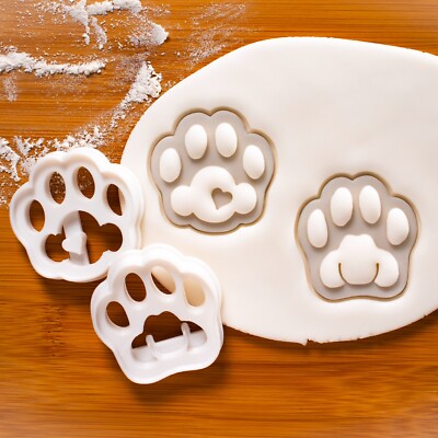 Cute & Realistic Kitty Paw Cookie Cutters Set cat kitten treats toe beans animal