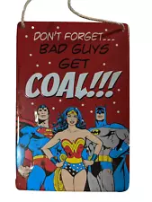 DC Comics Justice League Mini Tin Metal Wall Hanging Sign Ornament Open Roads