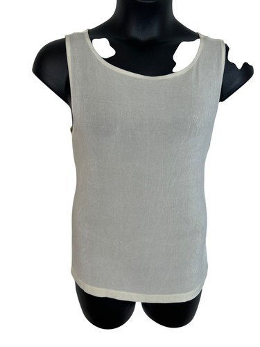 MARKET by CHICOS Sz 2 (XL) Slinky Cream Top Blouse Stretch Sleeveless USA 541 - Picture 4 of 7