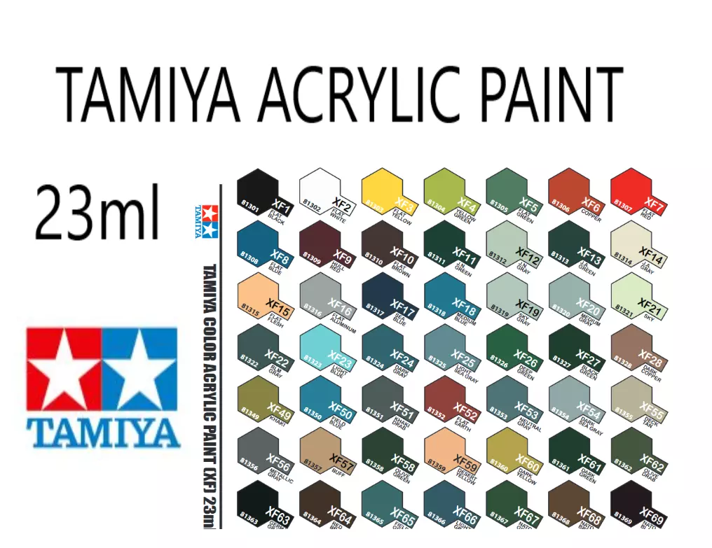 Acrylic X-18 Semi Gloss Black 23Ml Bottle / Tamiya USA