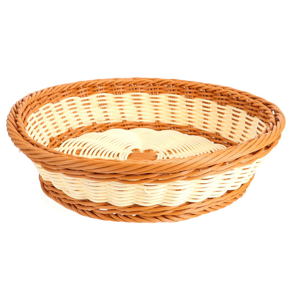 Storage Baskets Imitation Rattan Woven Veggie Tray with Lid-image