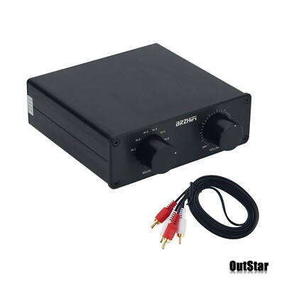 6-CH Audio Switcher Audio Selector w/Passive Preamplifier BRZHIFI FV6-VOL