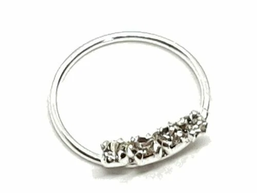 Piercings color principal plata de cristal de plata de ley