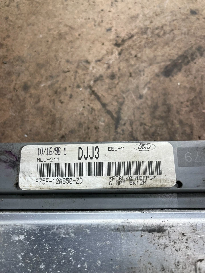 1997 Ford F-150 F150 controle de motor computador ECU F75F-12A650-ZD M1246 DG - Imagem 4 de 4