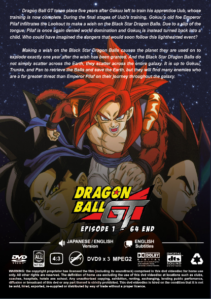 Dragon Ball Z Eps 1-291End & Dragon Ball GT Eps 1-64End. English Dub. Dual  Audio