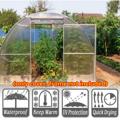 0.2mm Thick Greenhouse Plastic Sheeting Replacement Cover UV Protection Easy Cut - Picture 3 of 14