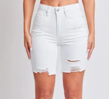 YMI JUNIOR DREAM HIGH-RISE FRAYED HEM SHORTS size3