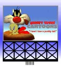 Miller Engineering ~ HO or O Scale ~ Looney Tunes Animated Billboard ~ 883951