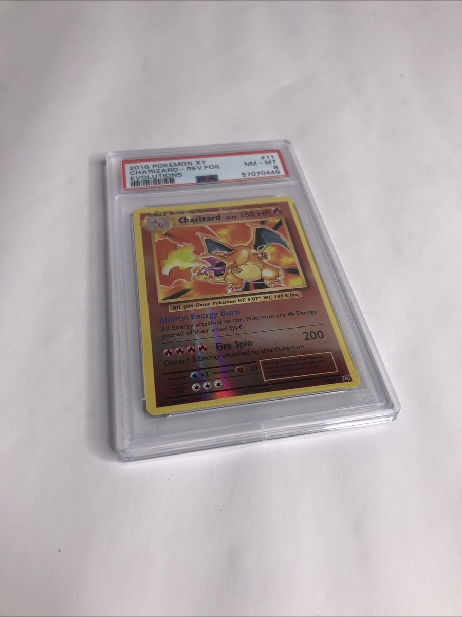 Pokemon PSA 8 Charizard Reverse Foil XY Evolutions 2016 Holo #11