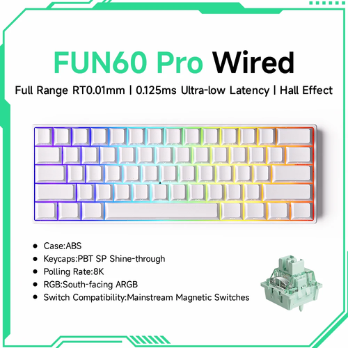 Akko MonsGeek FUN60 PRO/MAX Magnetic Gaming Keyboard 0.01mm RT 60% Layout - Picture 24 of 30