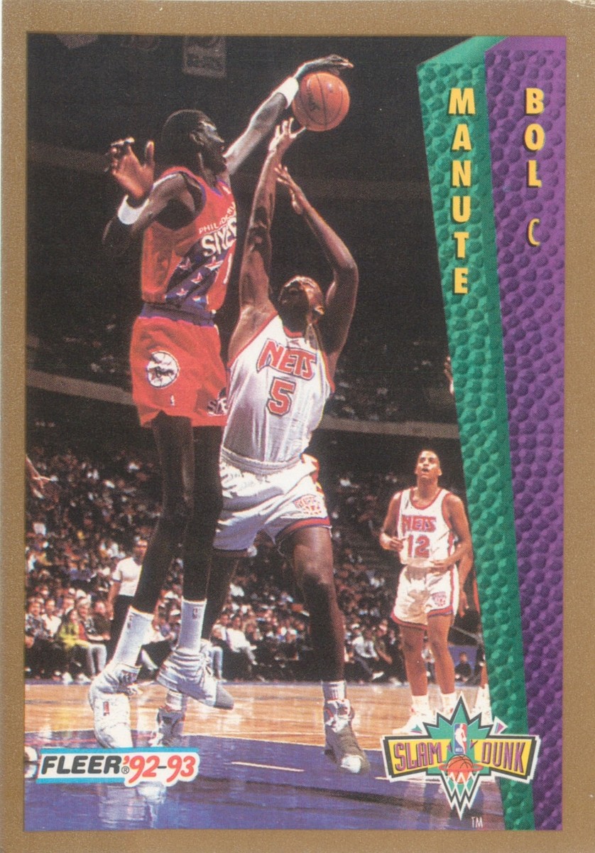Manute Bol 1992-93 Fleer Basketball Slam Dunk Card #285