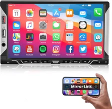 7" Double 2DIN Android 13 Car Stereo Touch Screen Bluetooth GPS WIFI USB  Radio