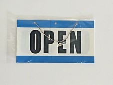2 pk Open Closed Sign with Hanging Chain 10.75" x 6" Business Store Front/Back