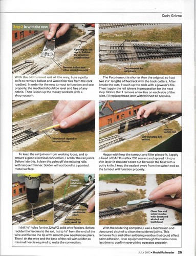 Model Railroader July 2013 Realistic Track Turnouts Ditches Great Northern DCC - Picture 4 of 11
