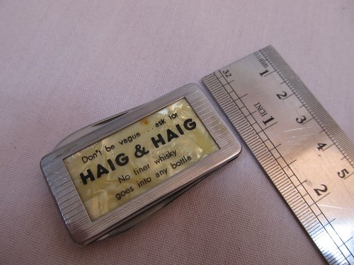 Vintage HAIG & HAIG Whiskey Advertising Money Clip + Imperial Knife & Nail File! - Picture 11 of 12