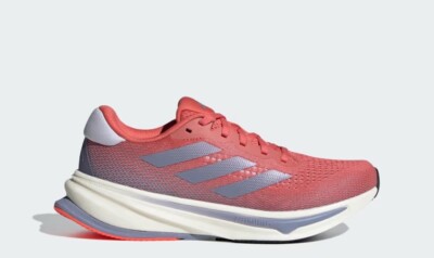 Size 8- ADIDAS Women's Supernova Rise Running Shoes, Preloved Scarlet/Silver.
