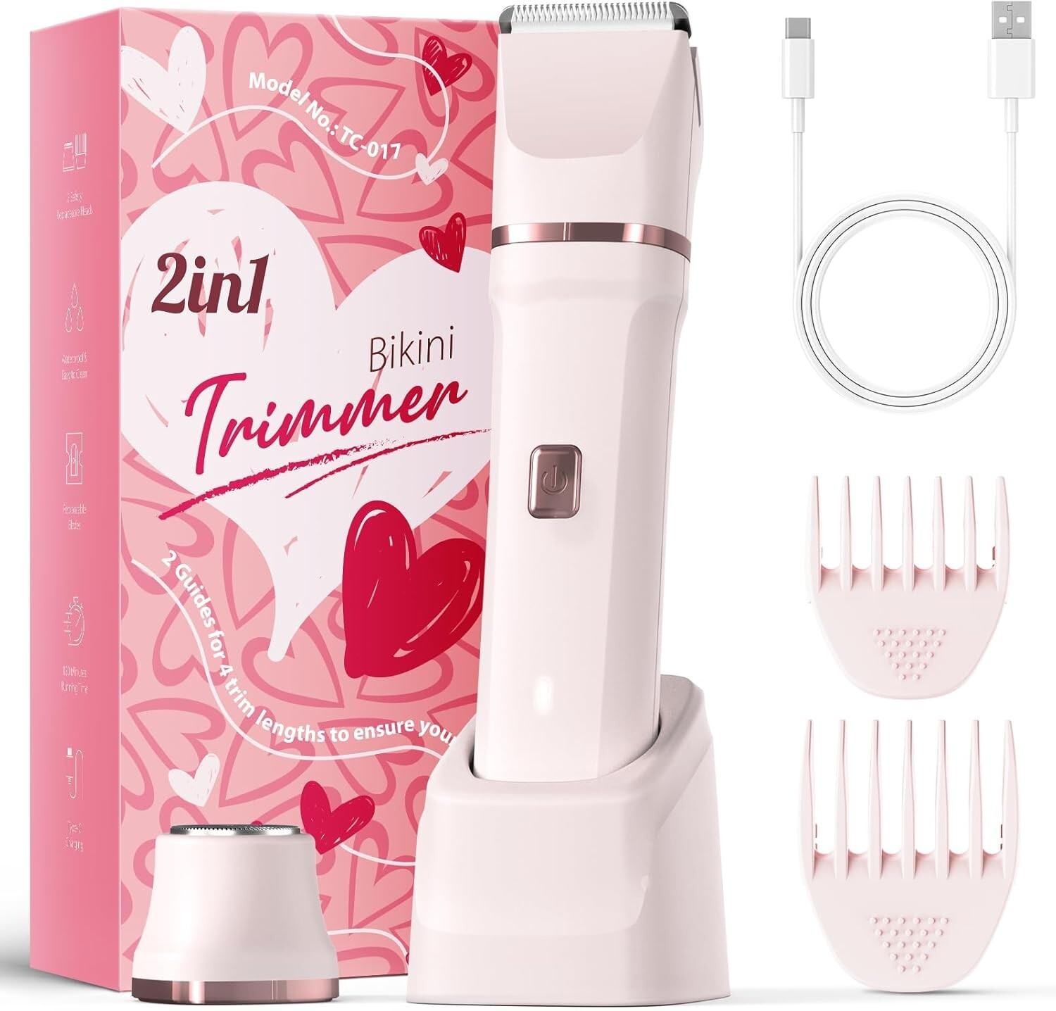 Bikini Trimmer for Women - Painless Electric Razors for Silk Skin,Cordless-image