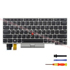 US Backlit Silver Keyboard for Lenovo Thinkpad X280/A285/X390/X395/L13 Gen1