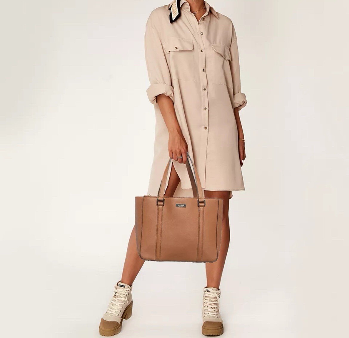 Kate Spade Newbury Lane Brown Leather Tote Bag  