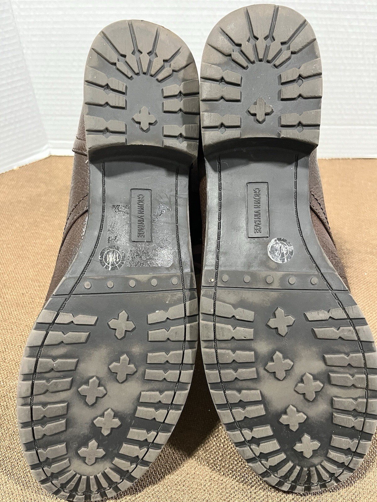 Crown Vintage Combat Boots Brown Lace Up Women’s Sz 11M 