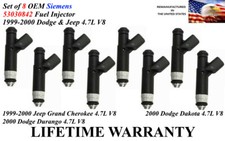 Upgrade Oem Siemens 8x Fuel Injectors For 1999-2000 Jeep Grand Cherokee 4.7l V8 Upgrade Oem Siemens 8x Fuel Injectors For 1999-2000 Jeep Grand Cherokee 4.7l V8