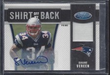 SHANE VEREEN 2011 CERTIFIED SHIRT OFF MY BACK 1 COLOR PATCH AUTO RC #D 1/5