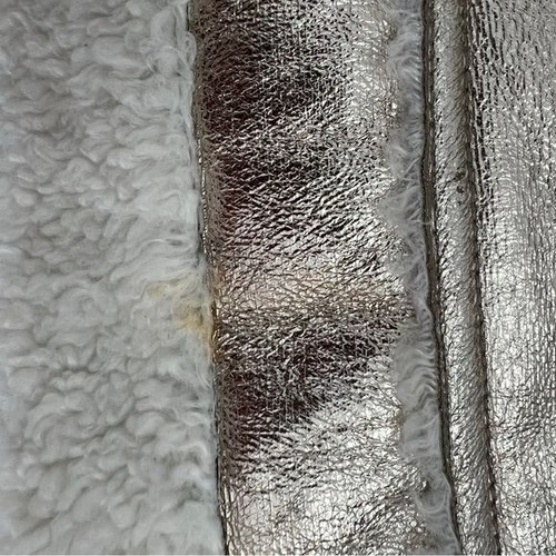NEW GAP Kids Girl Shiny Gold Sherpa Teddy faux-leather Moto biker jacket XL - Picture 13 of 13
