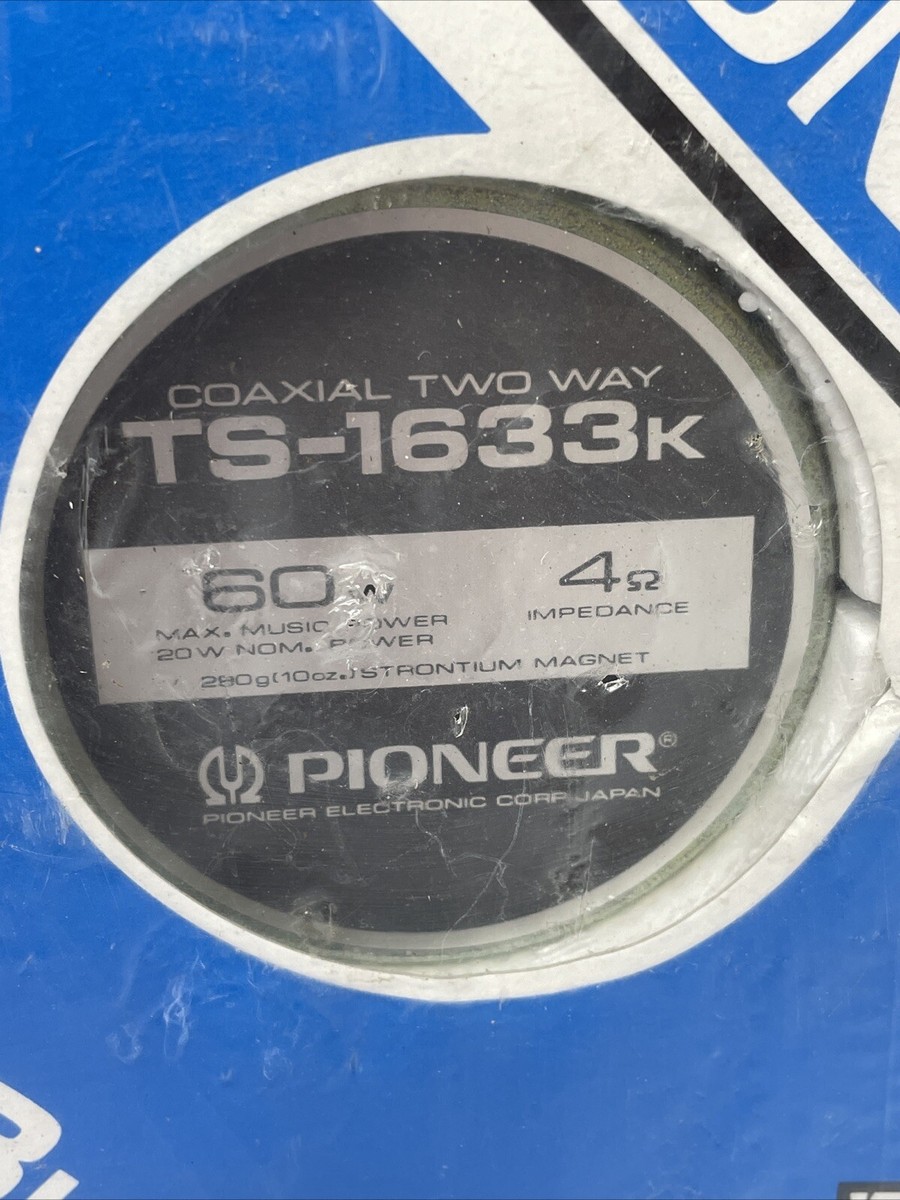 New Pioneer Maxxial TS-1633K Flush Mounth 60 Watt Way ohm Speakers  Vintage