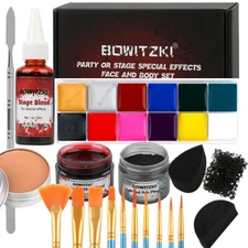 Bowitzki Special Effect Makeup Kit SFX Makeup Kit 12 Colors Halloween Makeup Kit