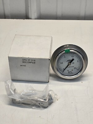ASK OPG-DT-G1/4-60X2.5MPa-B Liquid Filled Pressure Gauge NEW IN BOX c1-20