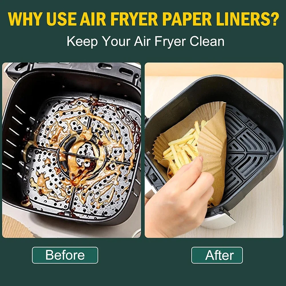 Air Fryer Disposable Paper Accessories Square Oil-proof Liner Non-Stick Mat Air Fryer Disposable Paper Accessories Square Oil-proof Liner Non-Stick Mat