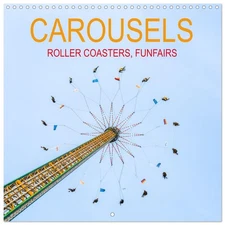 Carousels, Roller Coasters, Funfairs  (Wall Calendar 2026 12" x 24" / 30 x 60 cm